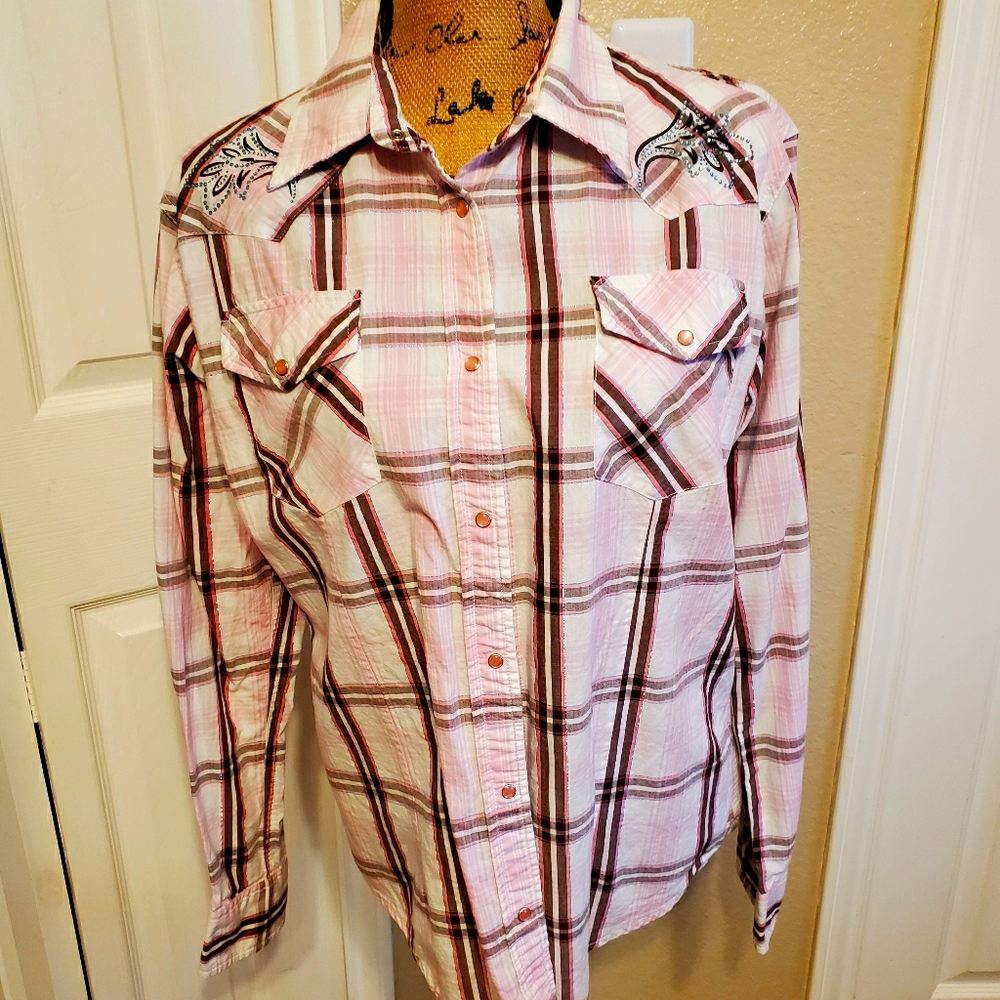 Western button blouse